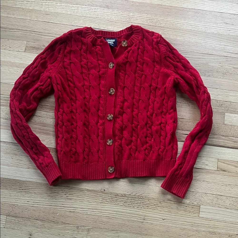 Lands' End Women's Drifter Cable Cardigan, XS